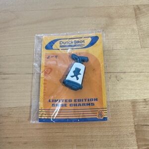 Dutch Bros Blue and White Shoe Charm
